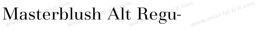 Masterblush Alt Regu字体转换